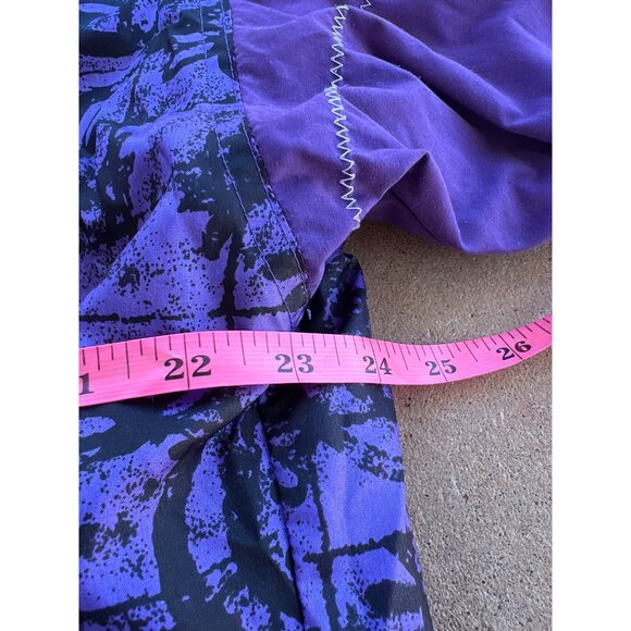 Vintage Starling Purple & Black Graphic Ski Jacket With Hood & Beanie L - Picture 5 of 6